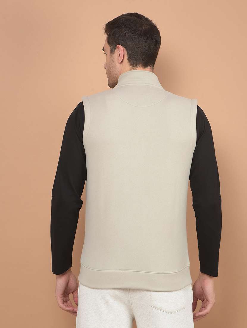 men grey solid sleeveless sweatshirt - 21635511 - Standard Image - 3