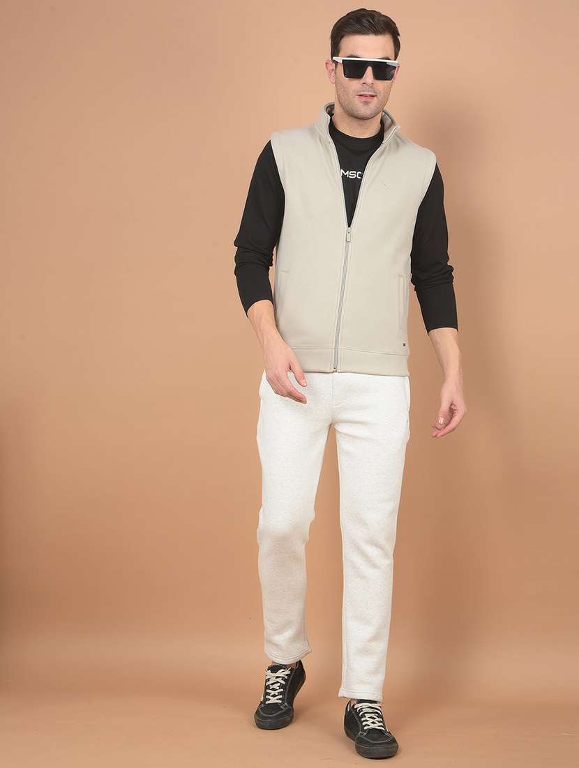 men grey solid sleeveless sweatshirt - 21635511 - Standard Image - 5