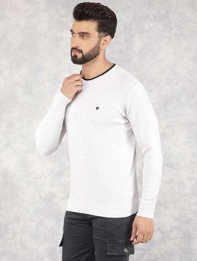 men solid long sleeve pullover - 21635512 -  Zoom Image - 0