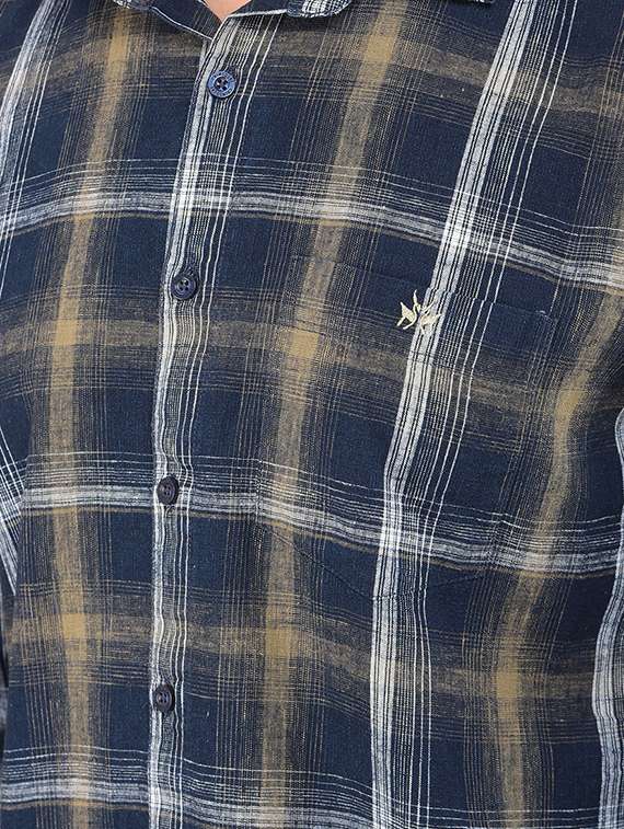 men checkered long sleeve casual shirt - 21635520 -  Standard Image - 5