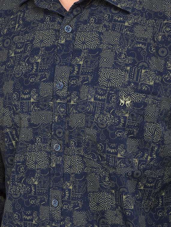 men long sleeves printed casual shirt - 21635529 -  Standard Image - 5