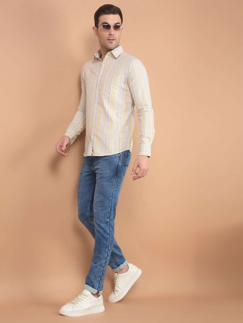 men striped long sleeve casual shirt - 21635590 -  Standard Image - 5