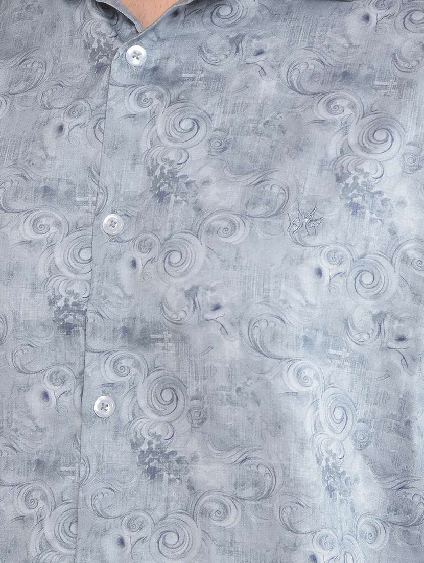 men long sleeves printed casual shirt - 21635597 -  Standard Image - 5