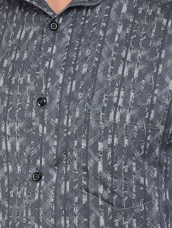 men long sleeves printed casual shirt - 21635601 -  Standard Image - 5