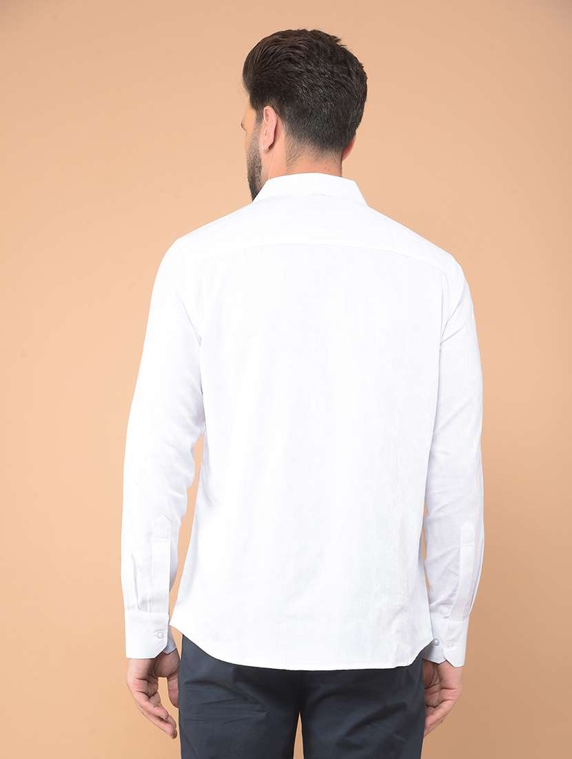 men solid long sleeve casual shirt - 21635637 -  Standard Image - 3
