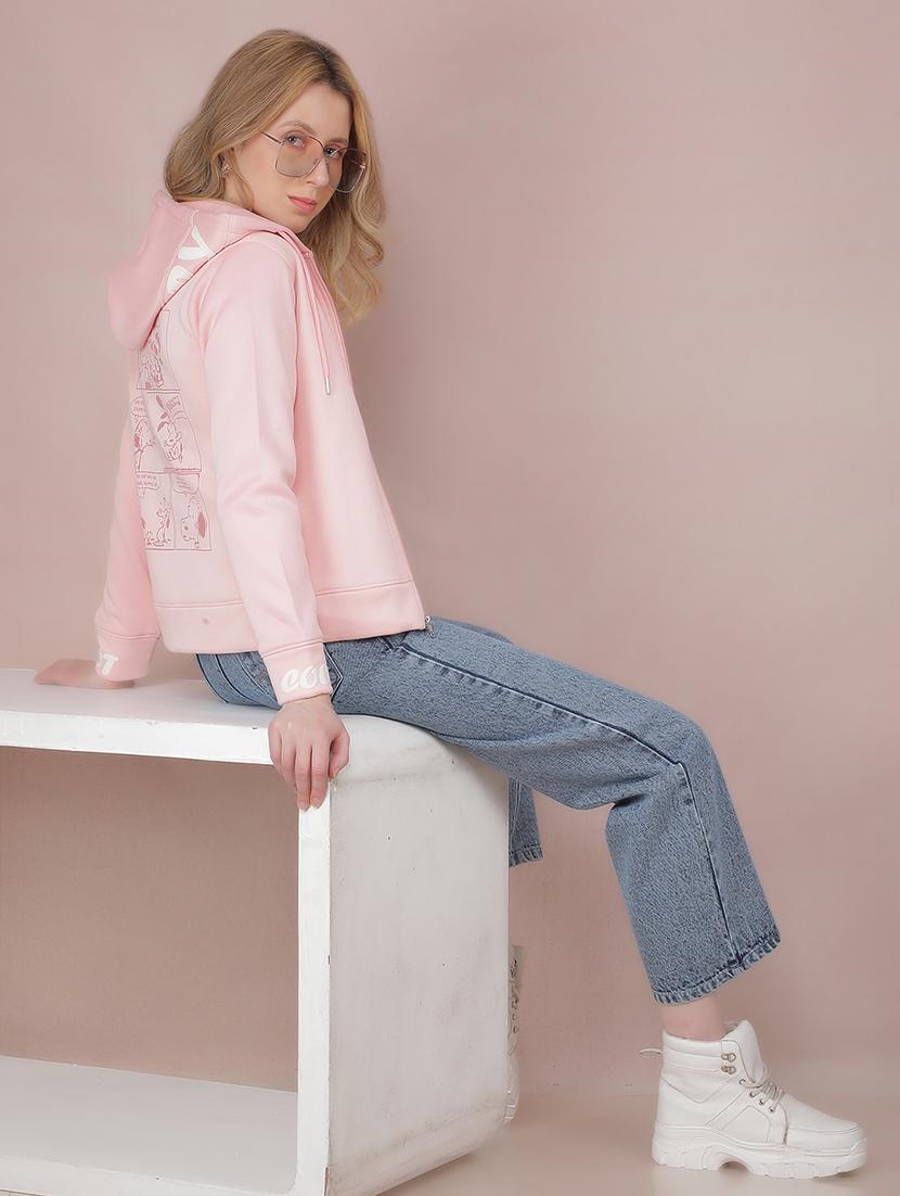 women back print long sleeve zipper sweatshirt - 21635662 - Standard Image - 3