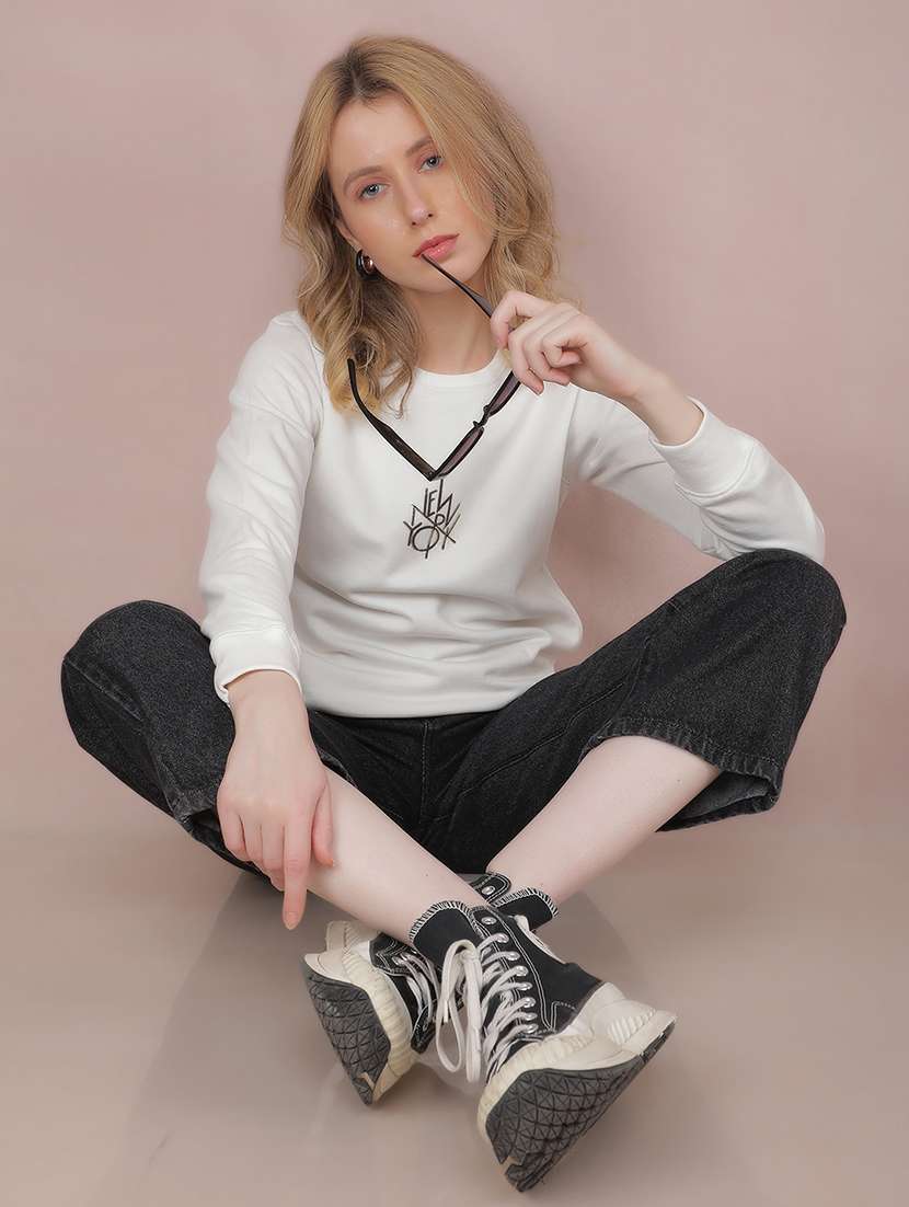 women back print long sleeve sweatshirt - 21635665 -  Standard Image - 5