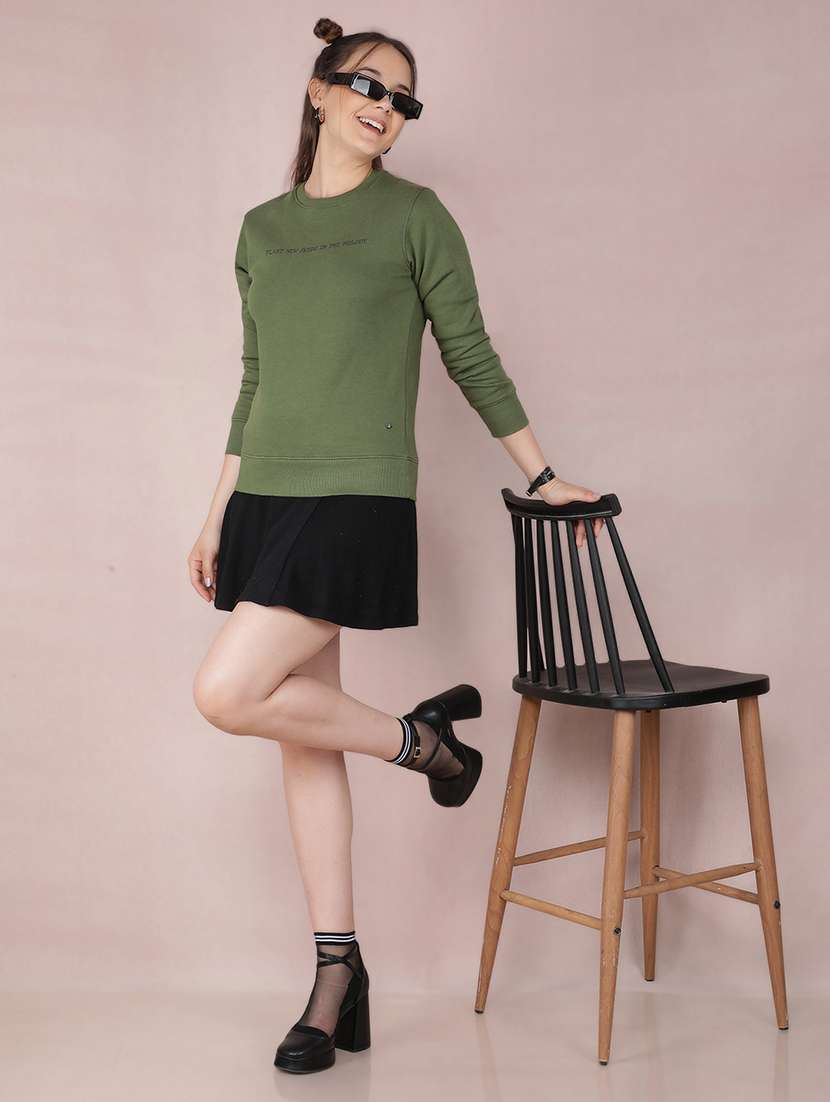 women front & back print long sleeve sweatshirt - 21635667 -  Standard Image - 5