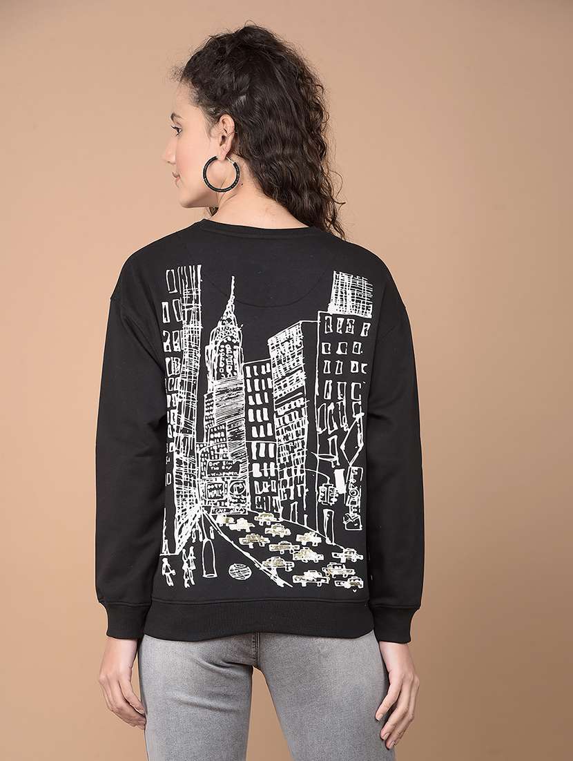 women back print long sleeve sweatshirt - 21635674 -  Standard Image - 3