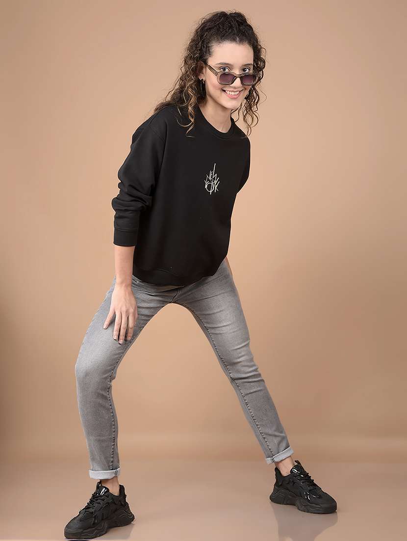 women back print long sleeve sweatshirt - 21635674 -  Standard Image - 5