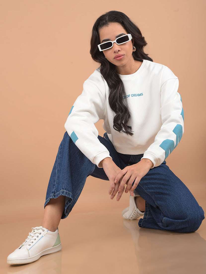 women front & back print long sleeve sweatshirt - 21635675 -  Standard Image - 3