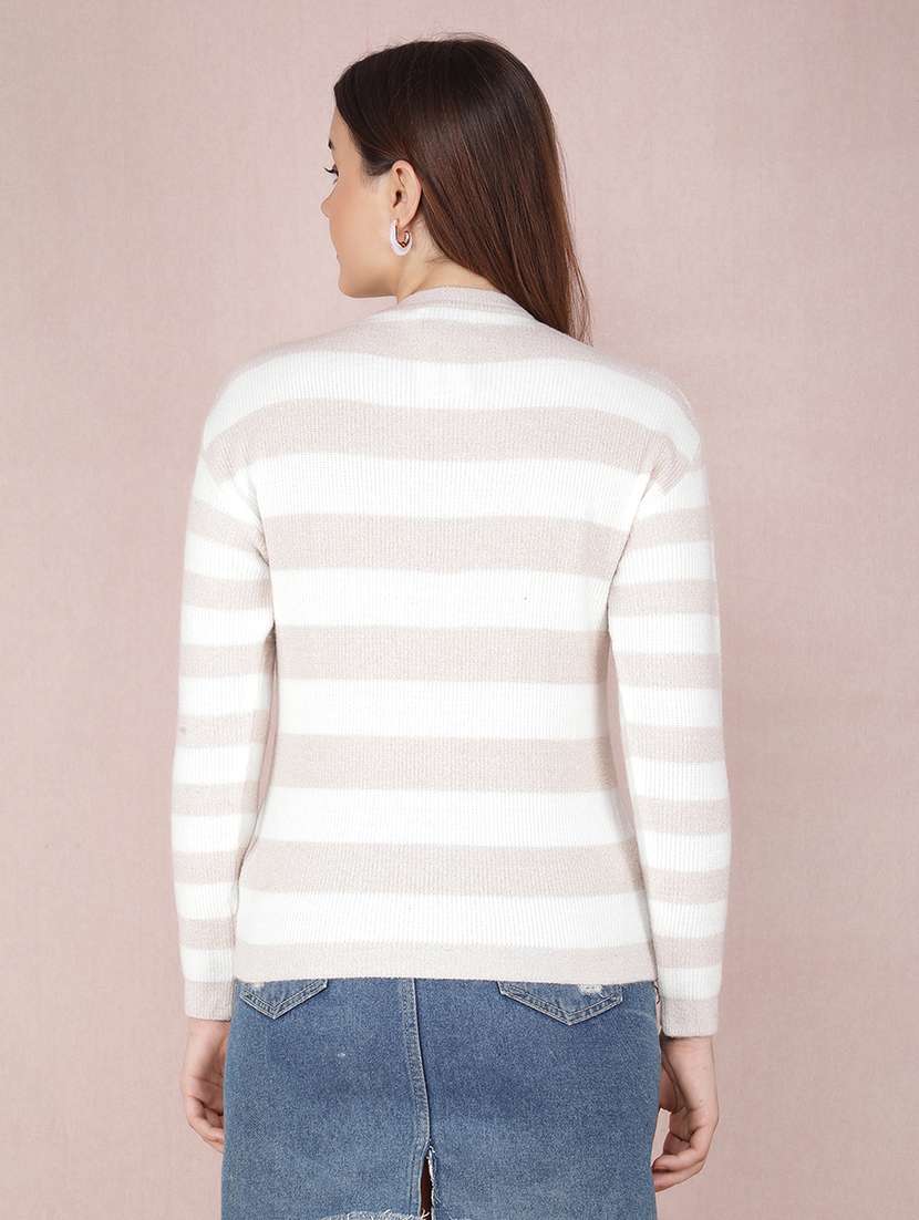 women striped long sleeve pullover - 21635687 -  Standard Image - 3