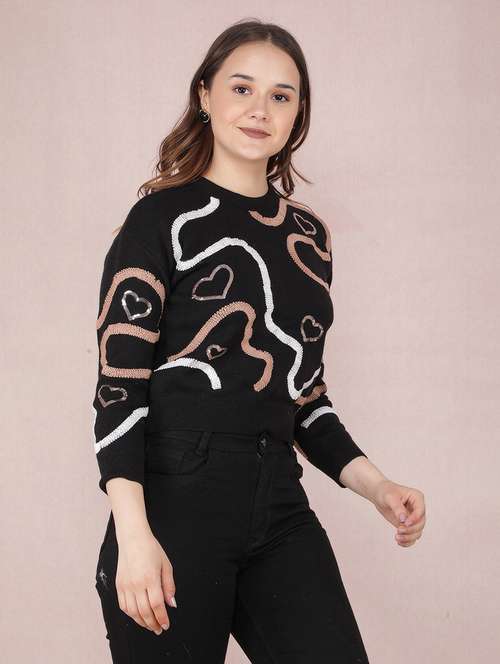 women printed long sleeve pullover - 21635691 -  Standard Image - 0