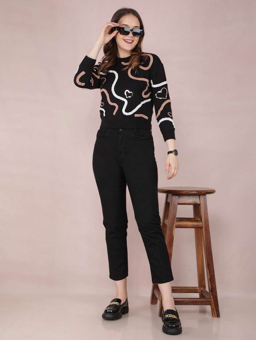 women printed long sleeve pullover - 21635691 -  Standard Image - 5