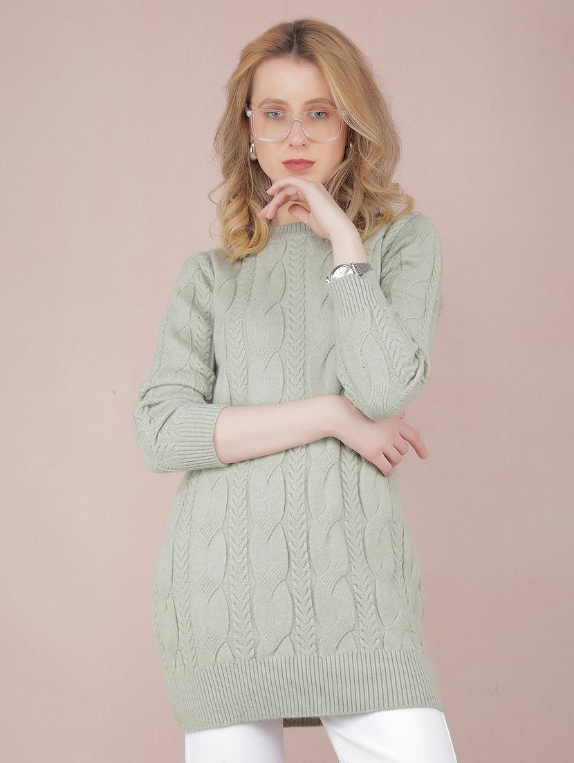 women self design long sleeve pullover - 21635698 -  Zoom Image - 0