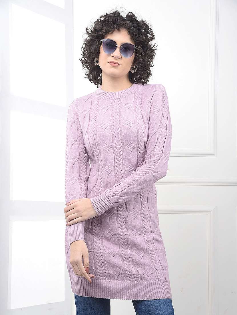 crimsoune club women's purple long length acrylic dress