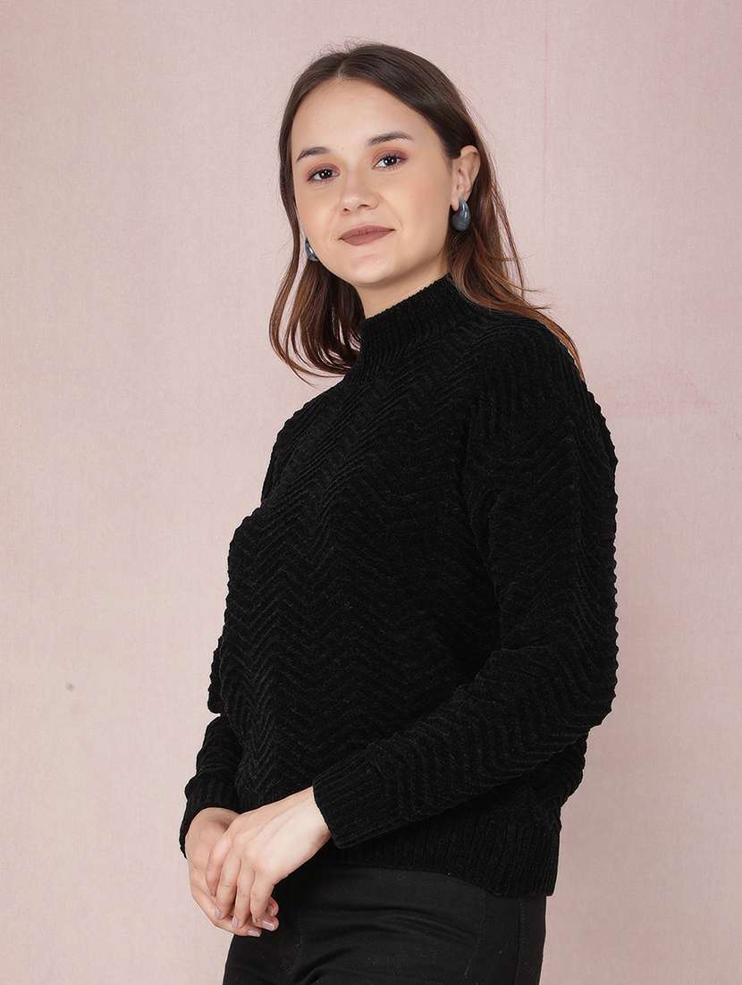 women self design long sleeve pullover - 21635704 -  Zoom Image - 0