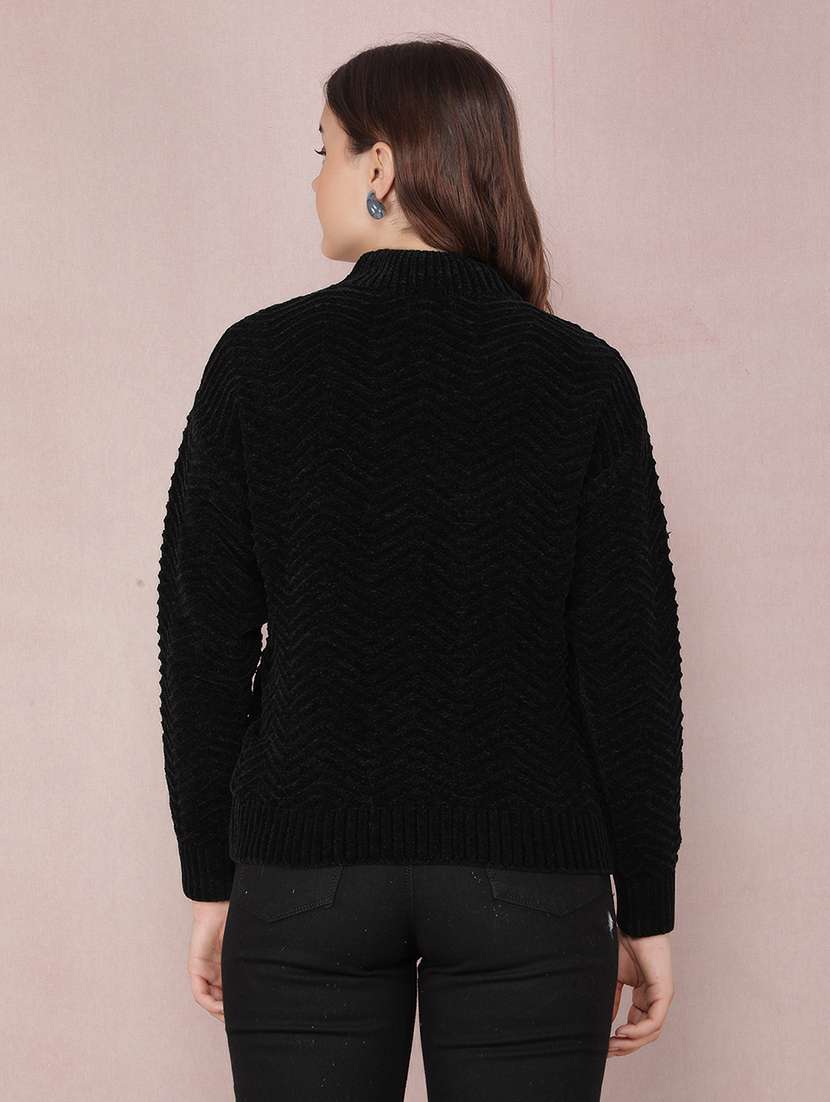 women self design long sleeve pullover - 21635704 - Standard Image - 3