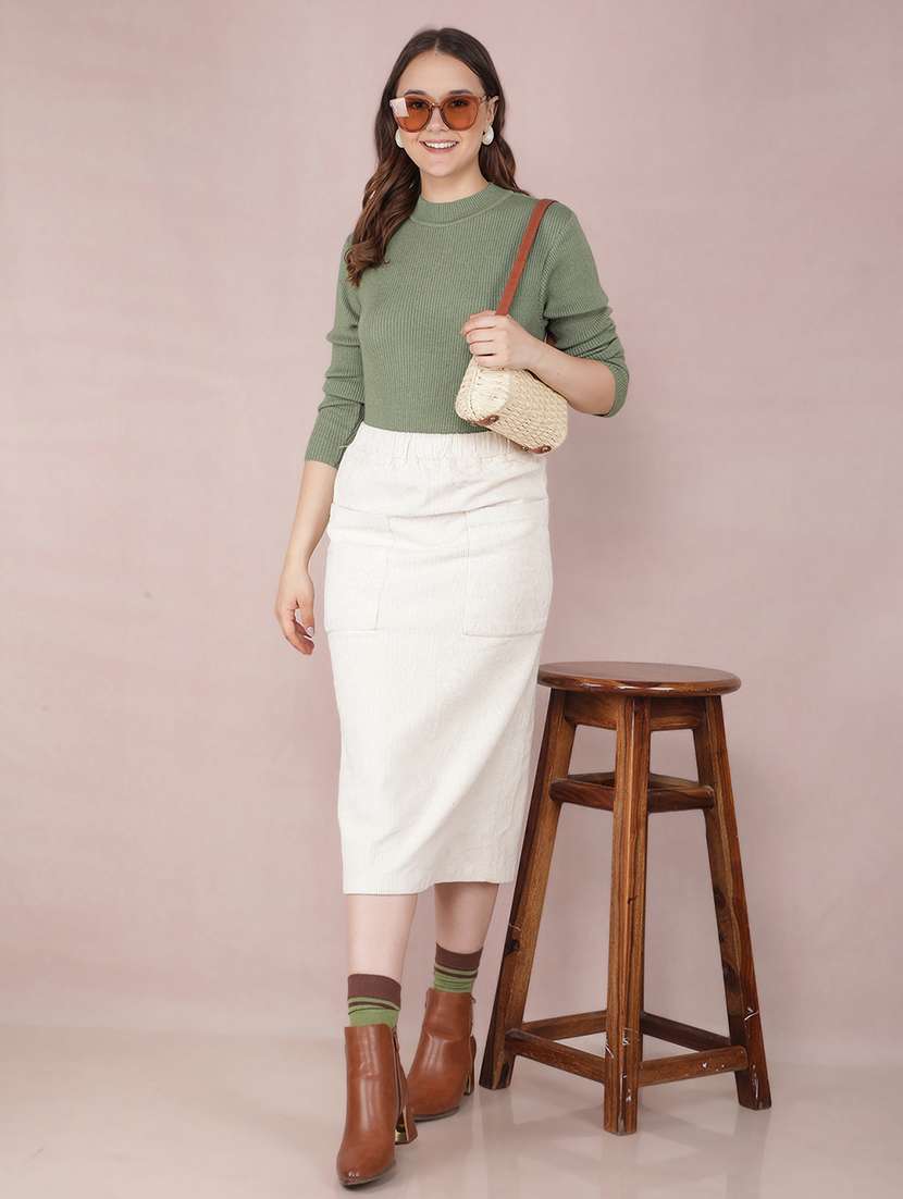 women solid long sleeve pullover - 21635710 - Standard Image - 3