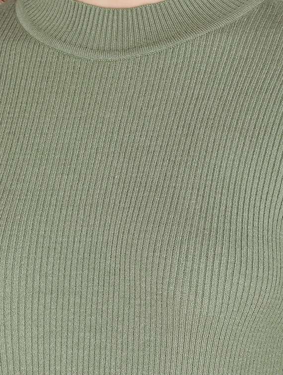 women solid long sleeve pullover - 21635710 - Standard Image - 5