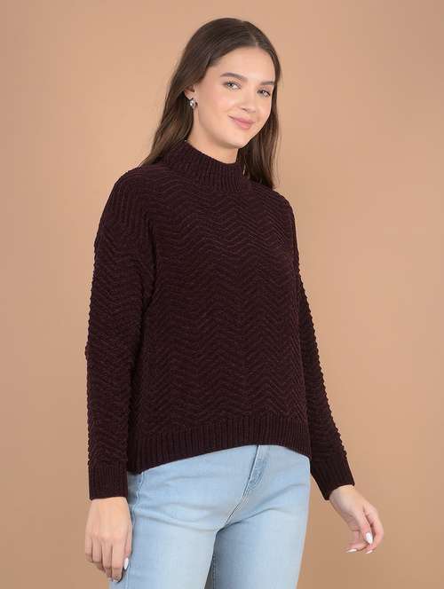 women solid long sleeve pullover - 21635720 -  Standard Image - 0