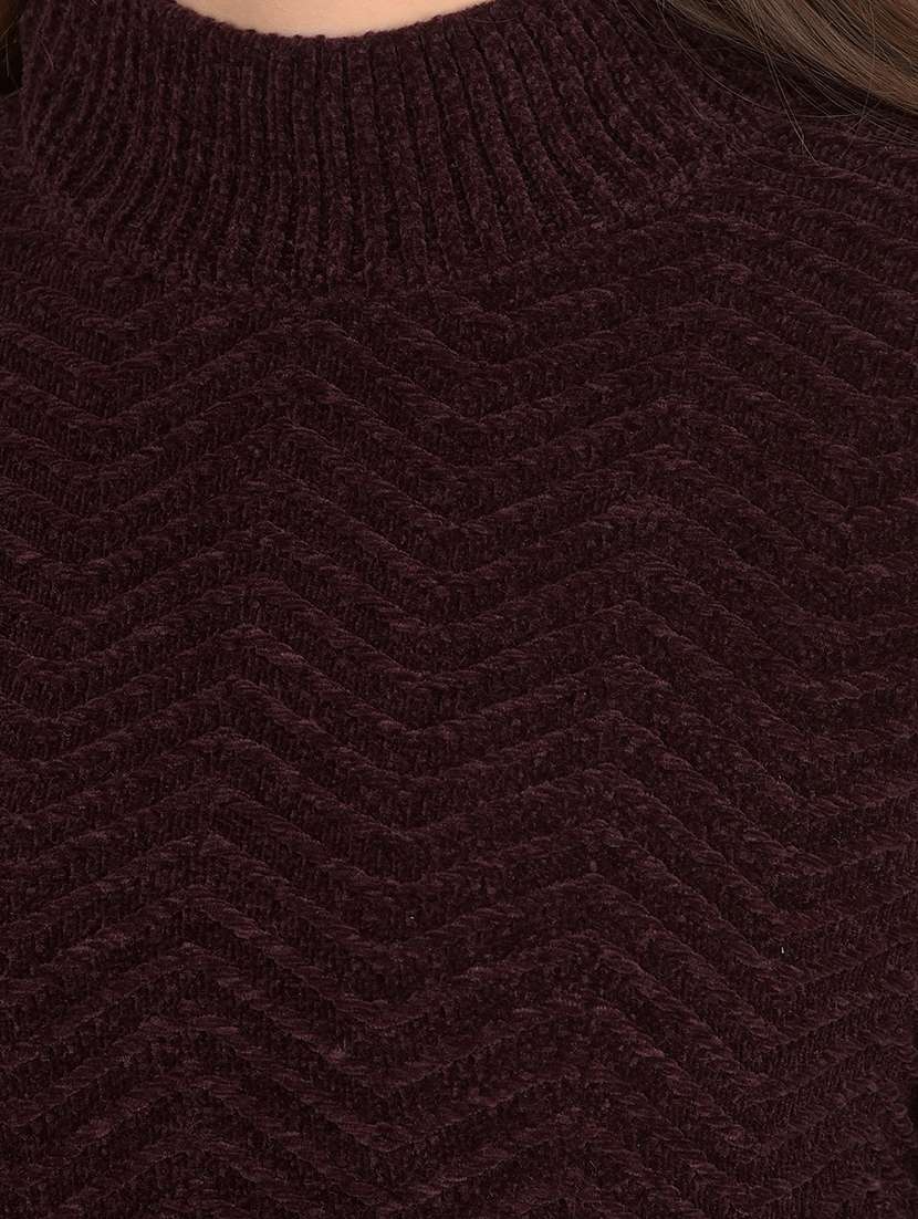 women solid long sleeve pullover - 21635720 - Standard Image - 5
