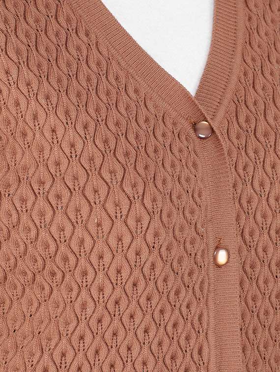 women solid long sleeve cardigan - 21635726 - Standard Image - 5