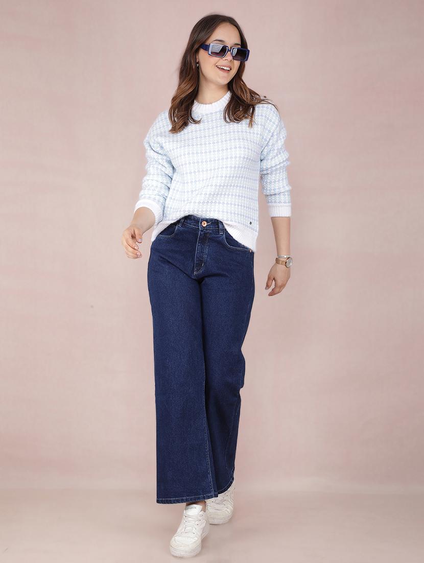 women solid long sleeve pullover - 21635730 - Standard Image - 3