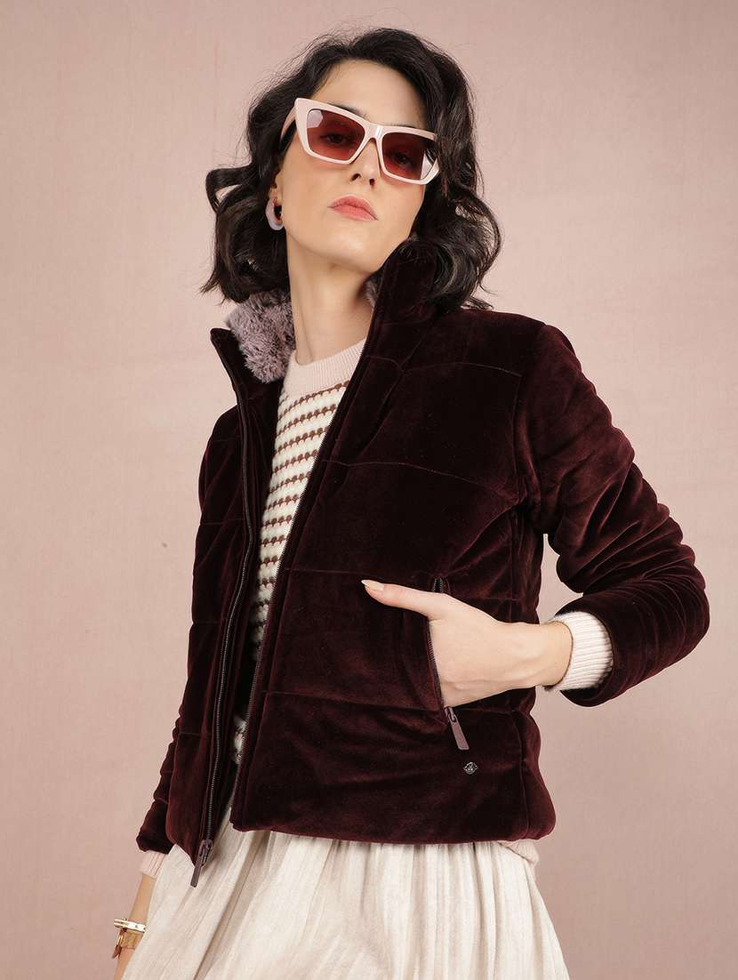 women solid long sleeve jacket - 21635741 -  Zoom Image - 0