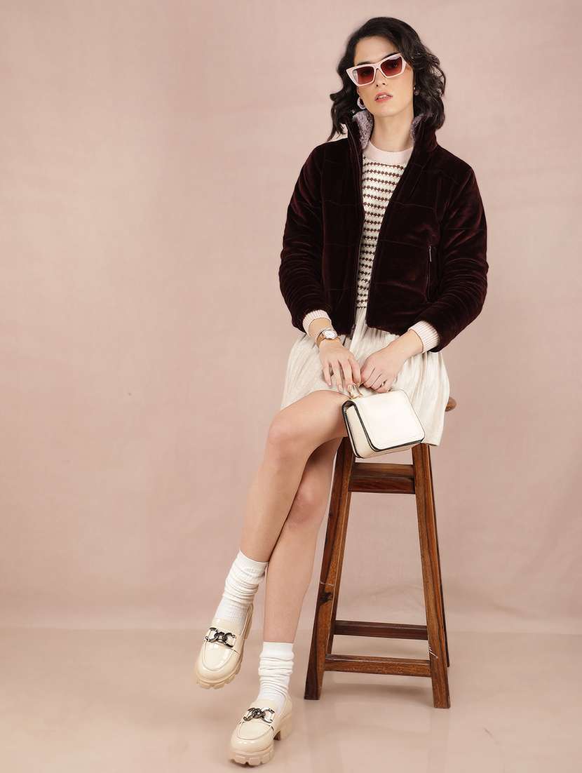 women solid long sleeve jacket - 21635741 - Standard Image - 5