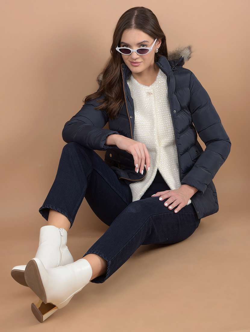 women solid long sleeve quilted jacket  - 21635748 -  Standard Image - 5