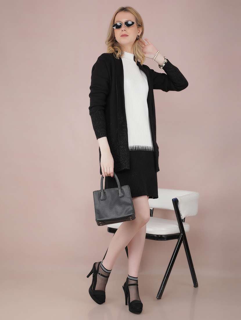 women self designed long sleeve regular shrug - 21635750 -  Standard Image - 3