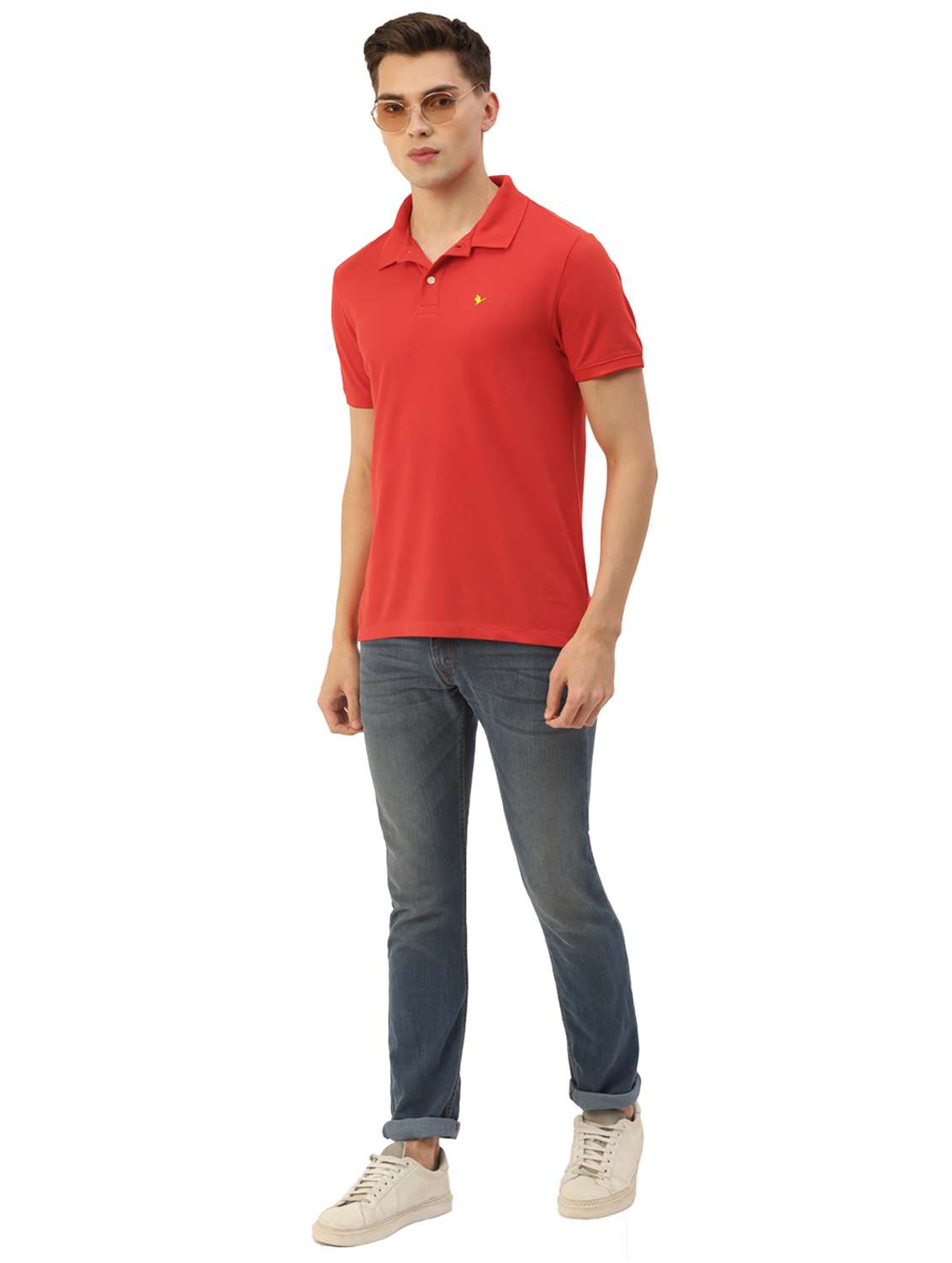 men regular fit plain short sleeve polo t-shirt - 21635912 -  Standard Image - 3