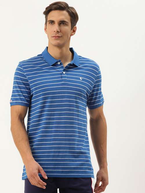 men regular fit striped short sleeve polo t-shirt - 21635918 -  Standard Image - 0