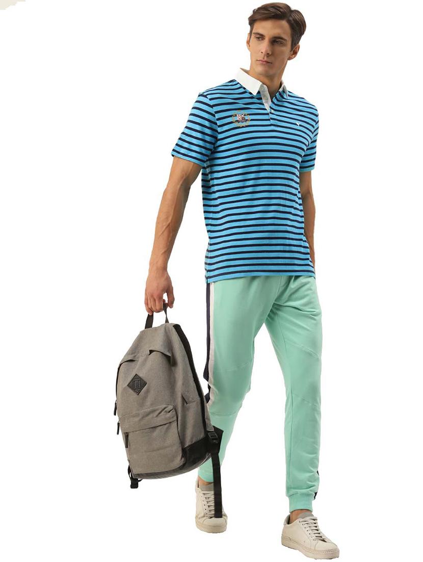men regular fit striped short sleeve polo t-shirt - 21635924 - Standard Image - 3
