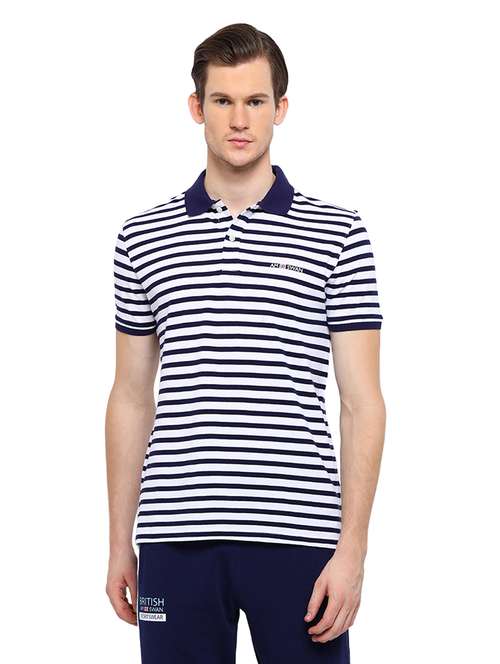 men regular fit striped short sleeve polo t-shirt - 21635931 -  Standard Image - 0