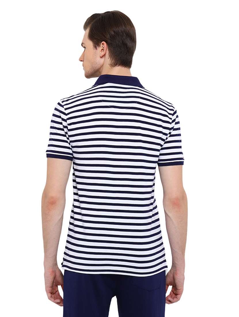 men regular fit striped short sleeve polo t-shirt - 21635931 -  Standard Image - 3