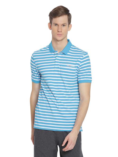 men regular fit striped short sleeve polo t-shirt - 21635932 -  Standard Image - 0