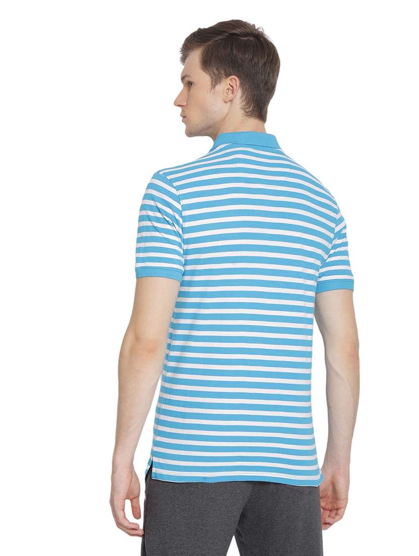 men regular fit striped short sleeve polo t-shirt - 21635932 -  Standard Image - 3