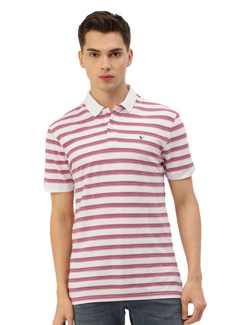 men regular fit striped short sleeve polo t-shirt - 21635940 -  Standard Image - 0