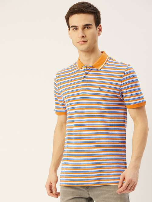 men regular fit striped short sleeve polo t-shirt - 21635945 -  Standard Image - 0