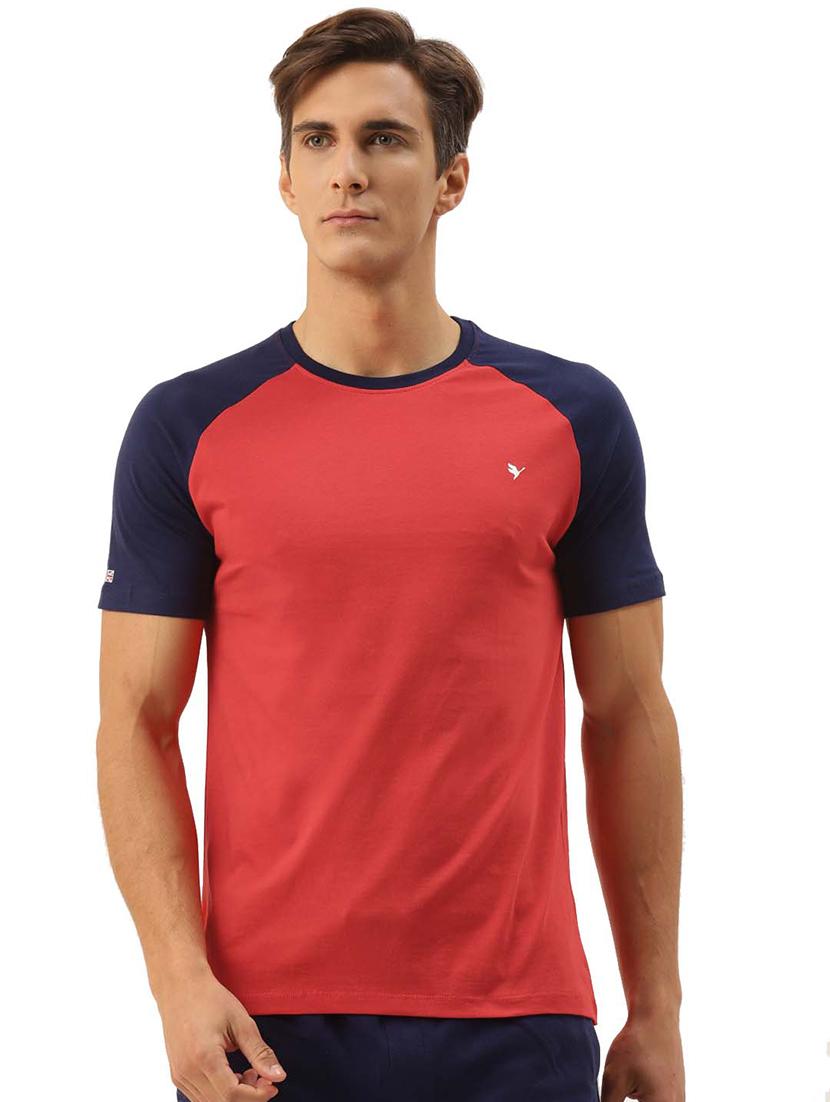 men regular fit color block short sleeve t-shirt - 21635989 - Zoom Image - 0