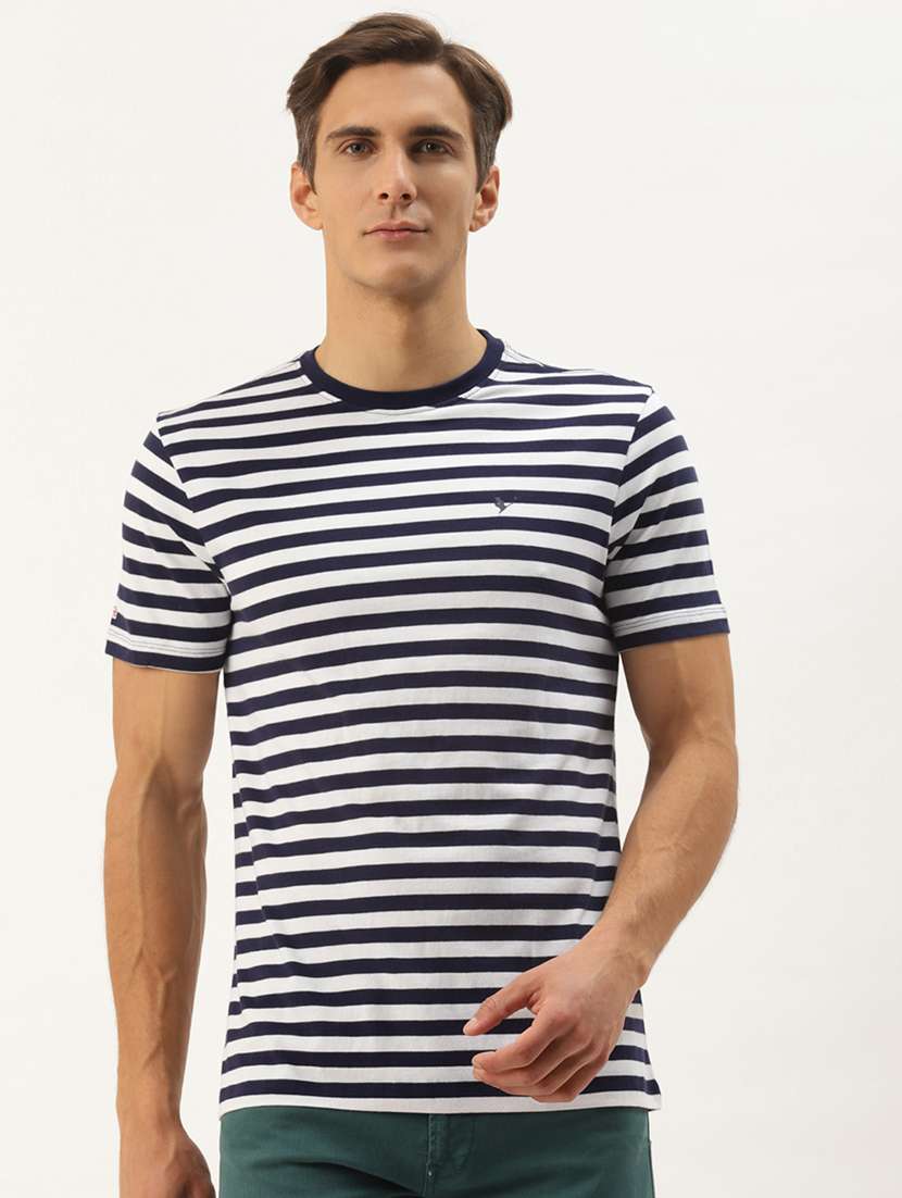 men regular fit striped short sleeve t-shirt