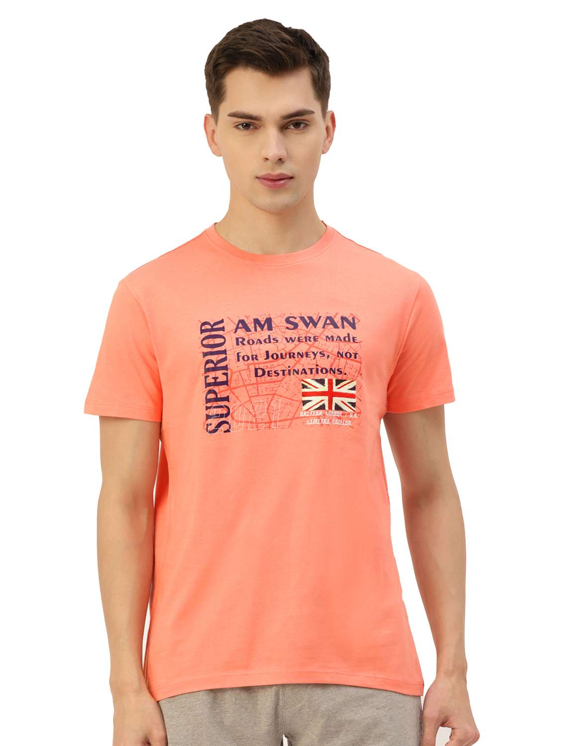 men regular fit printed short sleeve t-shirt - 21636024 - Zoom Image - 0