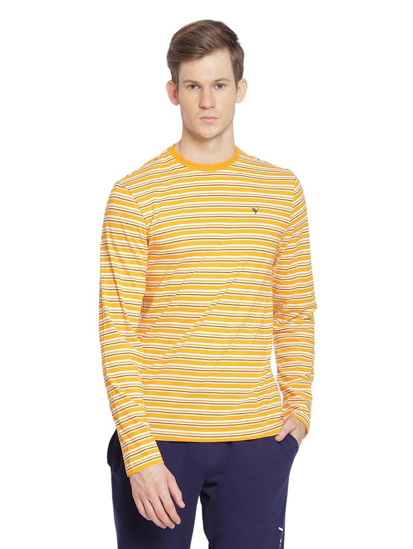 men regular fit striped long sleeve t-shirt