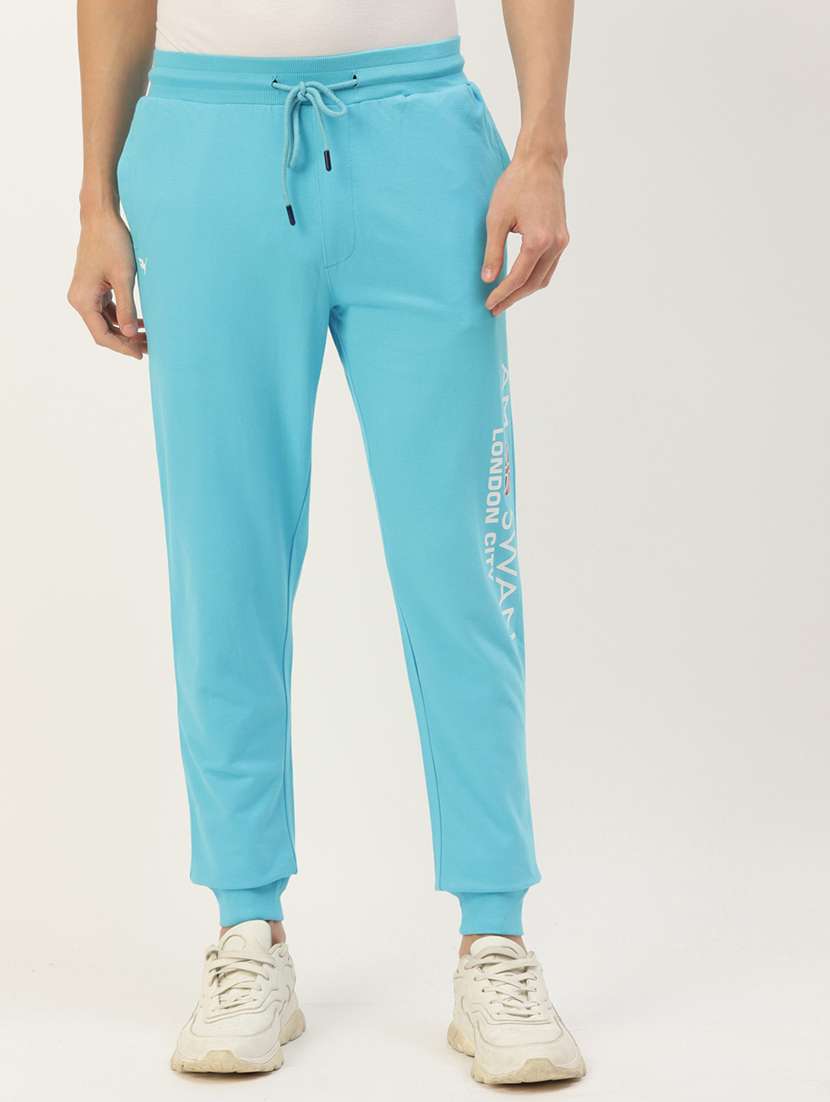 men placement print joggers