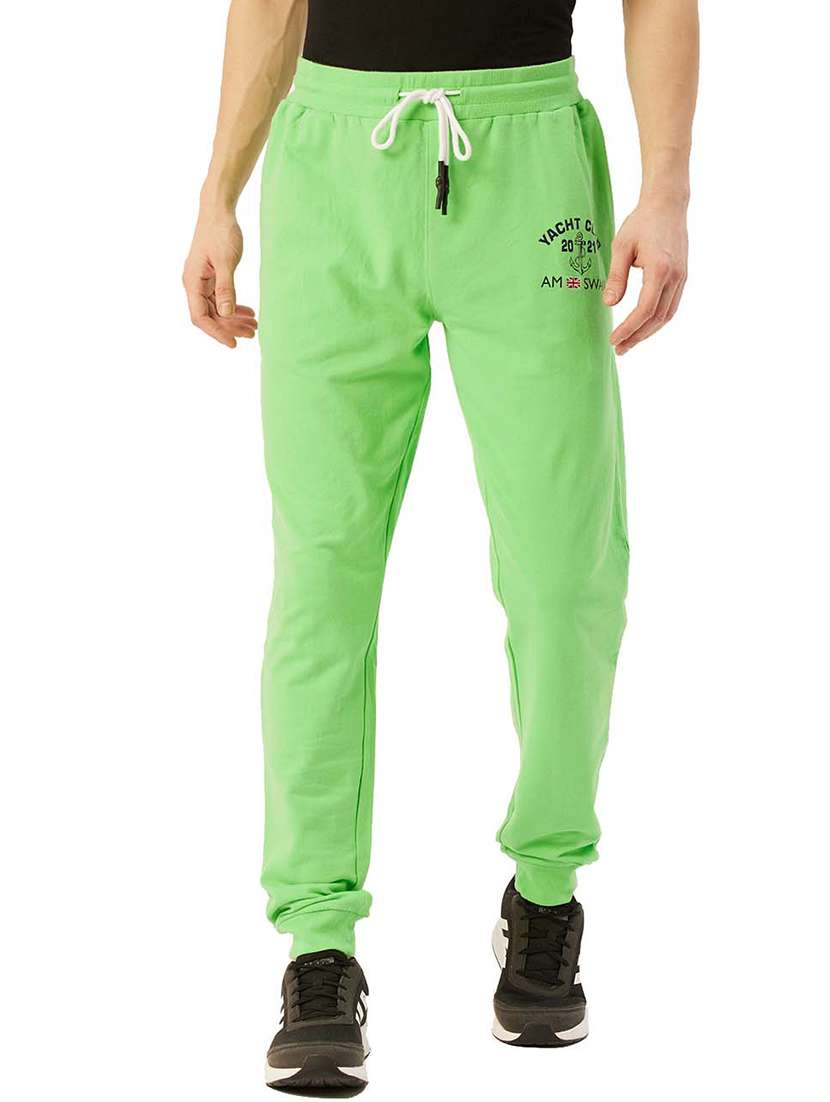 men placement print joggers