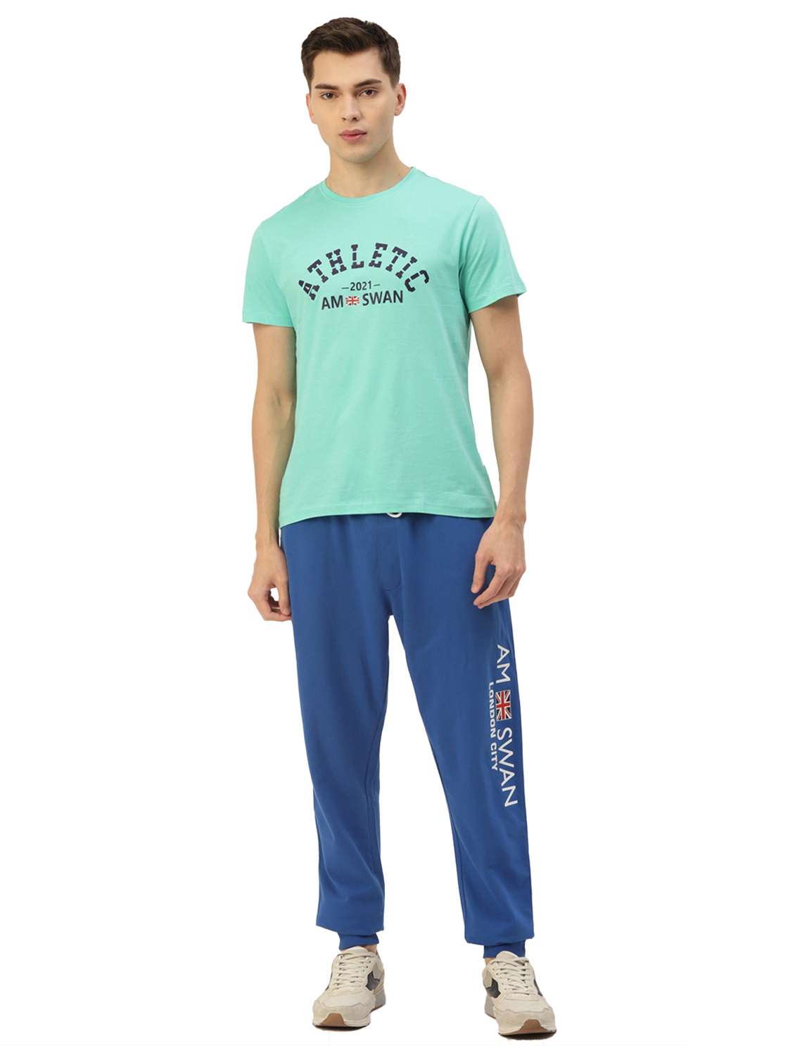 men placement print joggers - 21636116 -  Standard Image - 3