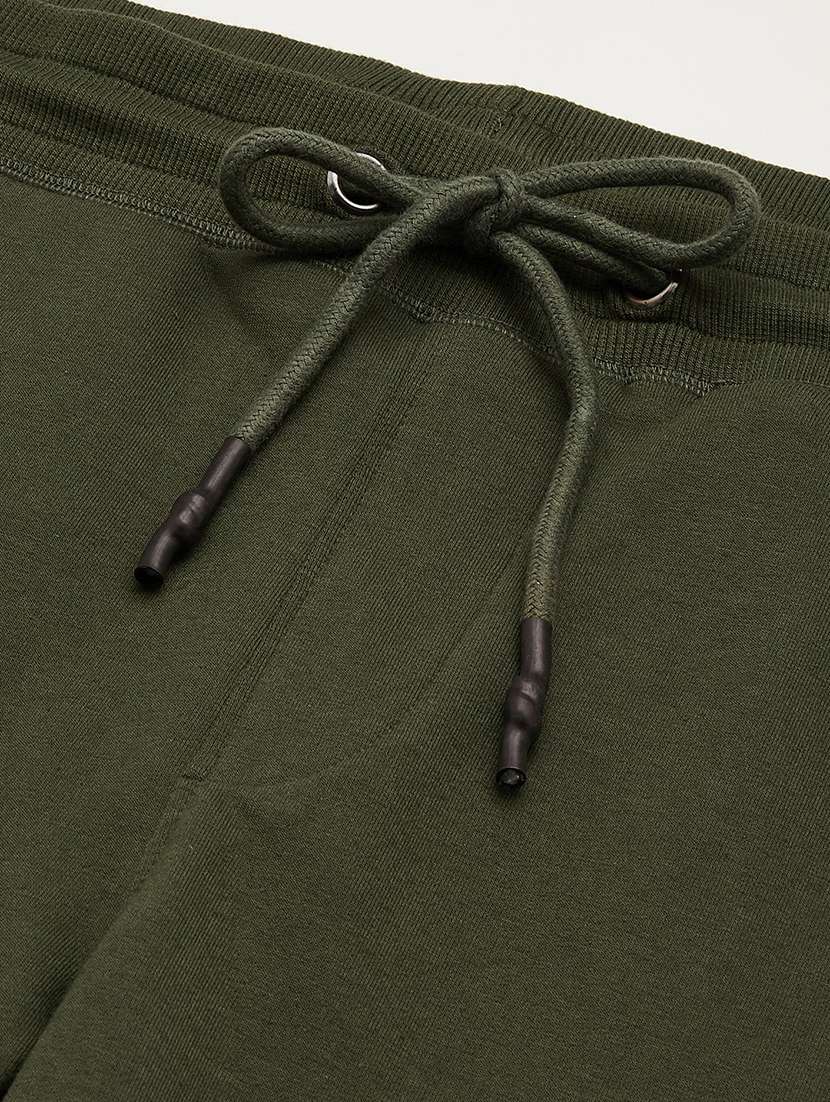 men olive color block joggers - 21636119 -  Standard Image - 5