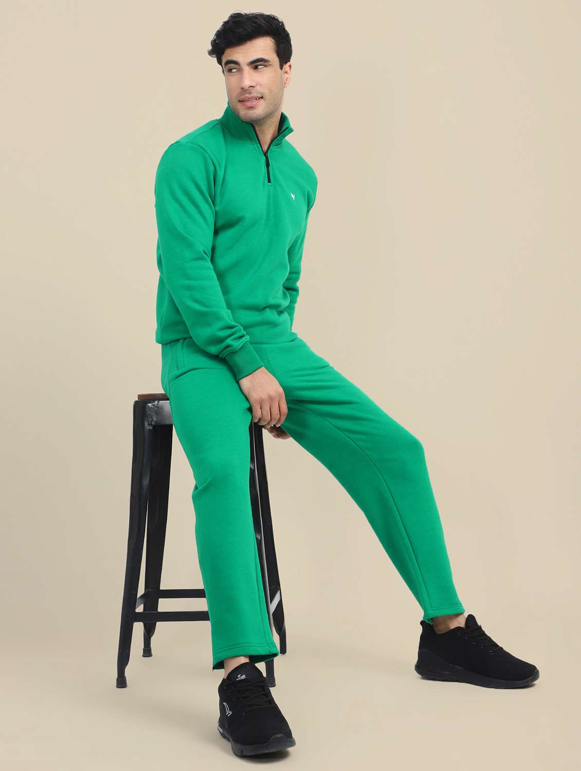 men solid full length track pants - 21636136 -  Standard Image - 3